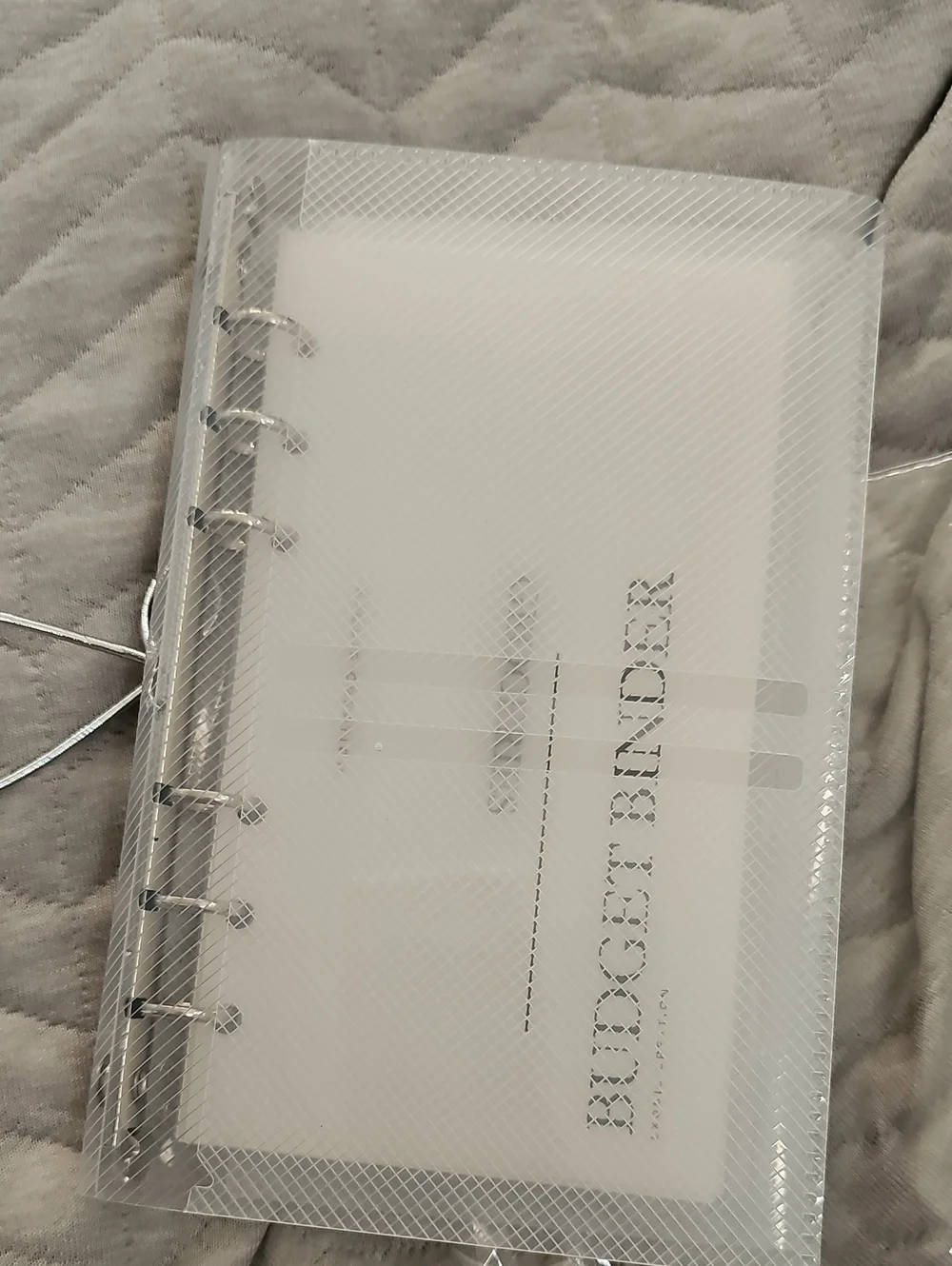 Clear Frosted Six-Ring Budget Binder NIP